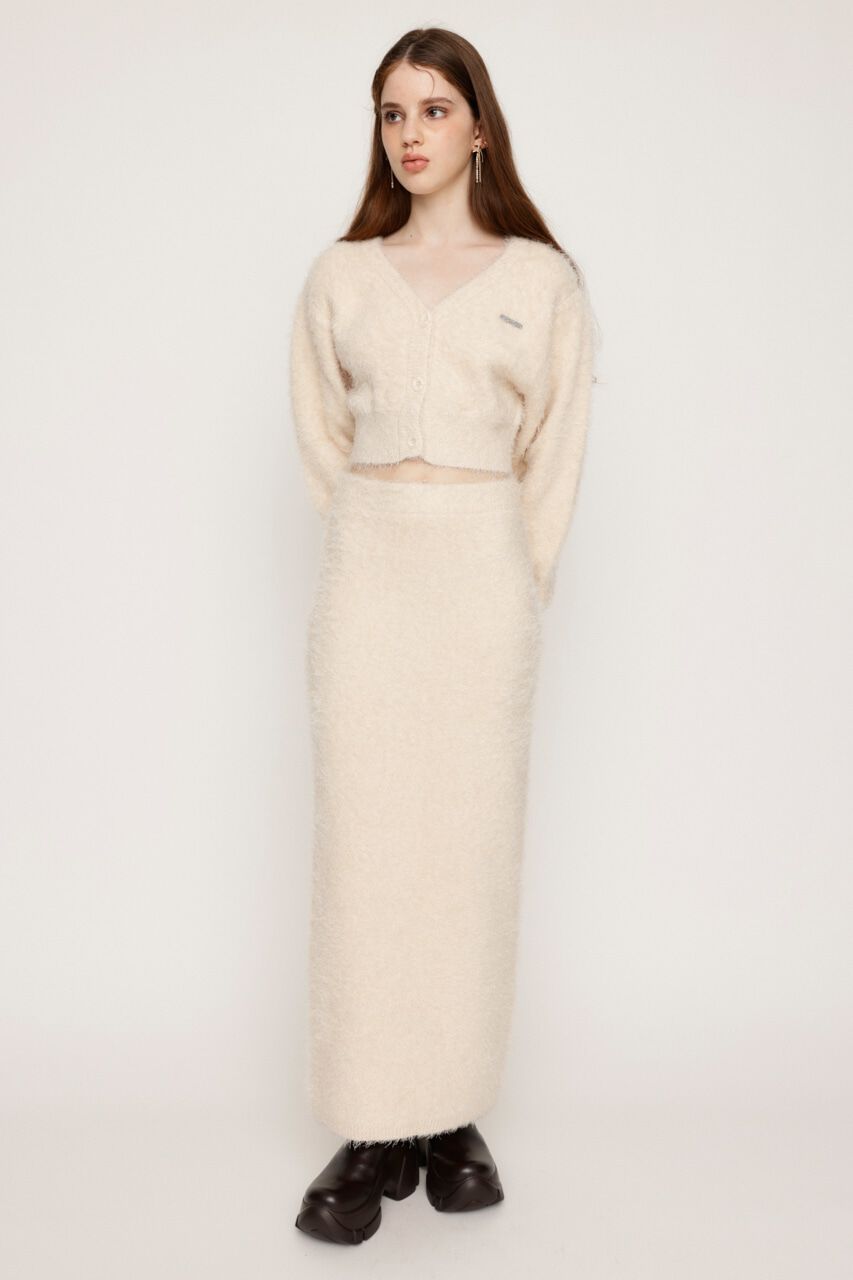 SLY「SHAGGY V／N CROP カーディガン」|カーディガン|