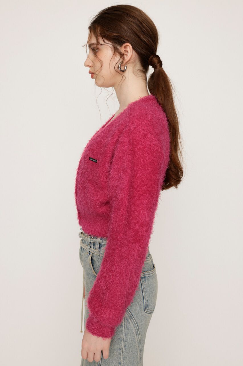 SLY「SHAGGY V／N CROP カーディガン」|カーディガン|