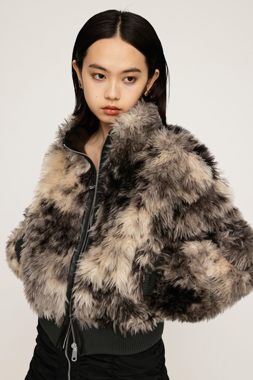 SLY「CURLY BOA CROP ブルゾン」|ブルゾン・スタジャン|