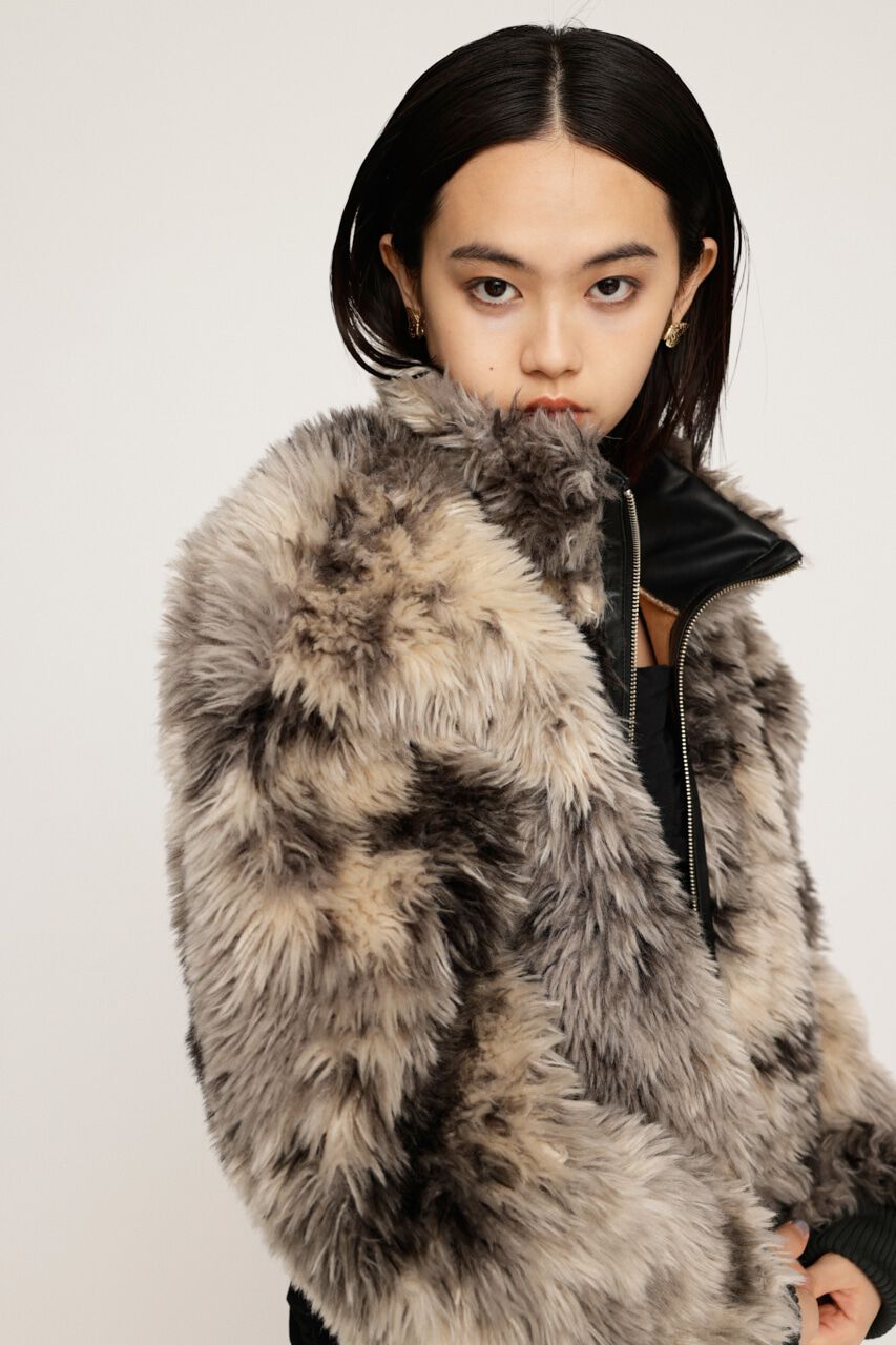 SLY「CURLY BOA CROP ブルゾン」|ブルゾン・スタジャン|