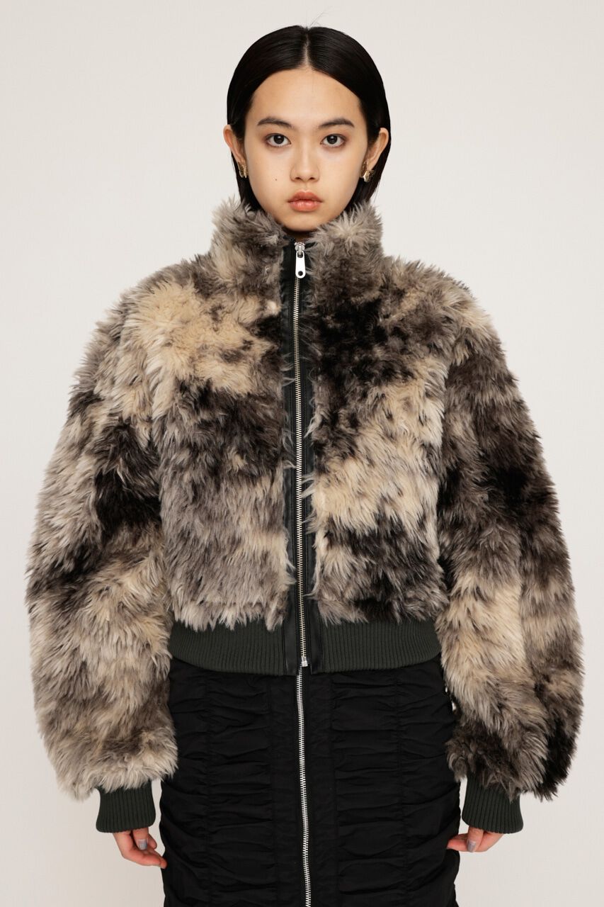 SLY「CURLY BOA CROP ブルゾン」|ブルゾン・スタジャン|