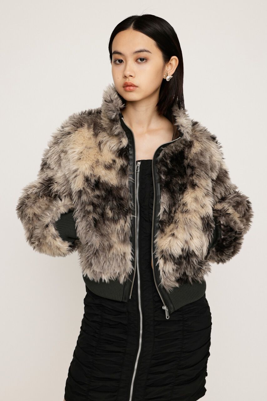 SLY「CURLY BOA CROP ブルゾン」|ブルゾン・スタジャン|