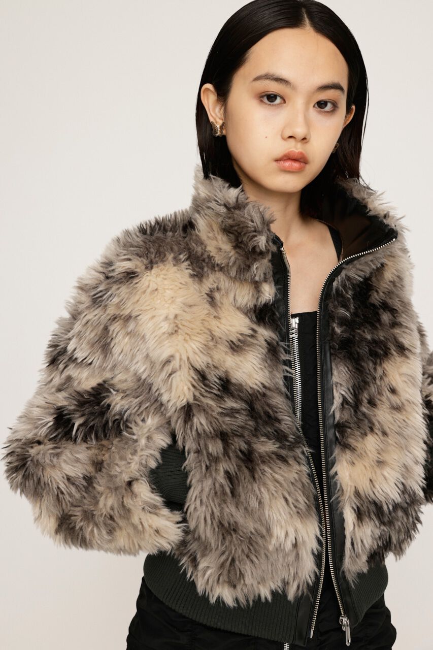 SLY「CURLY BOA CROP ブルゾン」|ブルゾン・スタジャン|