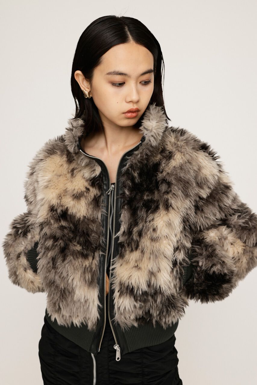 SLY「CURLY BOA CROP ブルゾン」|ブルゾン・スタジャン|