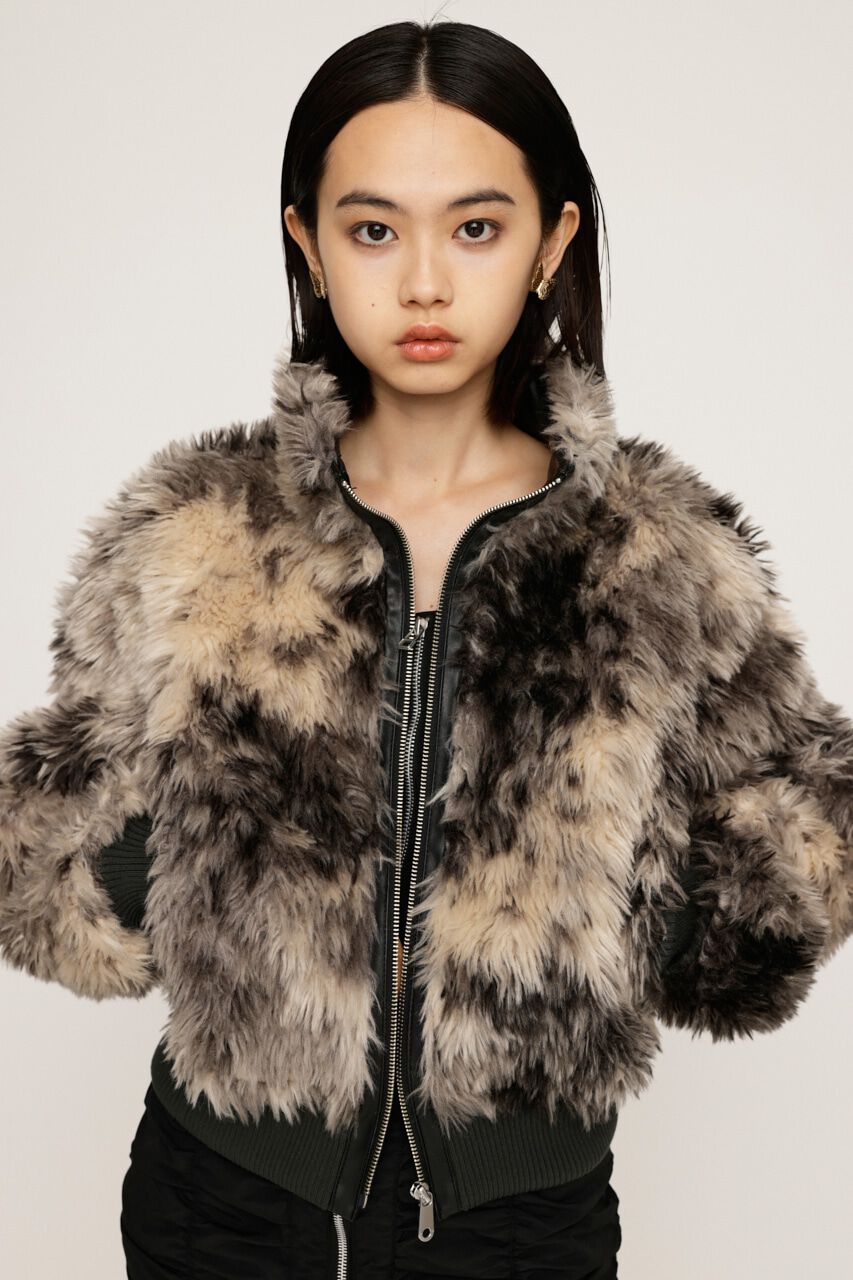 SLY「CURLY BOA CROP ブルゾン」|ブルゾン・スタジャン|