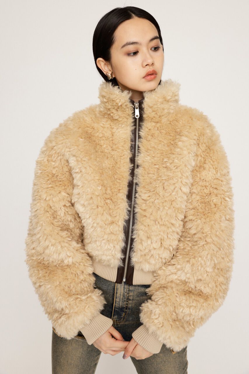 SLY「CURLY BOA CROP ブルゾン」|ブルゾン・スタジャン|