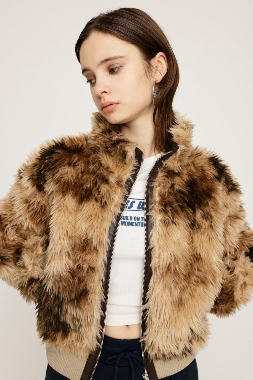 SLY「CURLY BOA CROP ブルゾン」|ブルゾン・スタジャン|