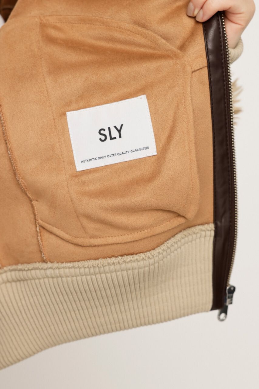 SLY「CURLY BOA CROP ブルゾン」|ブルゾン・スタジャン|