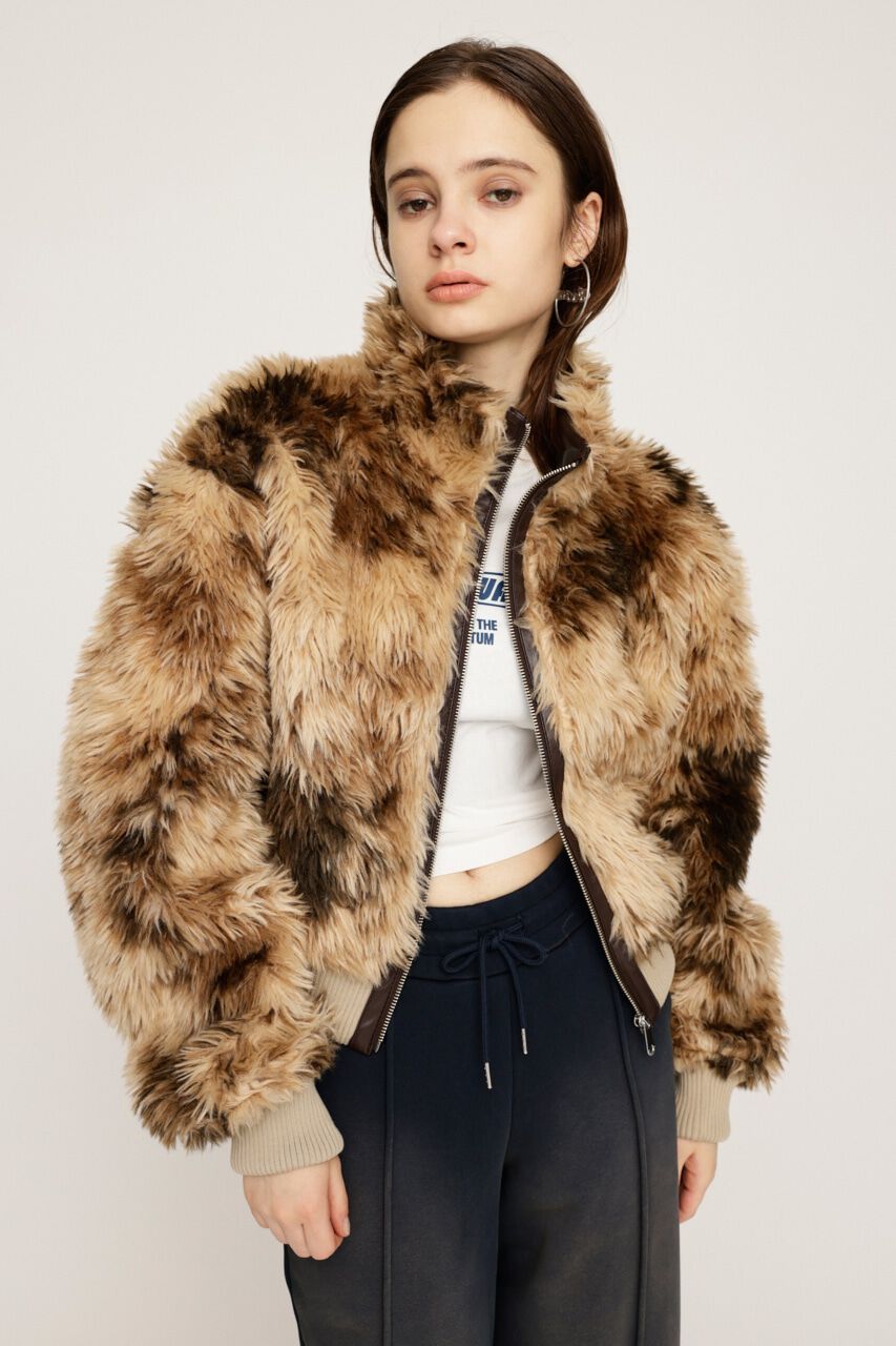 SLY「CURLY BOA CROP ブルゾン」|ブルゾン・スタジャン|