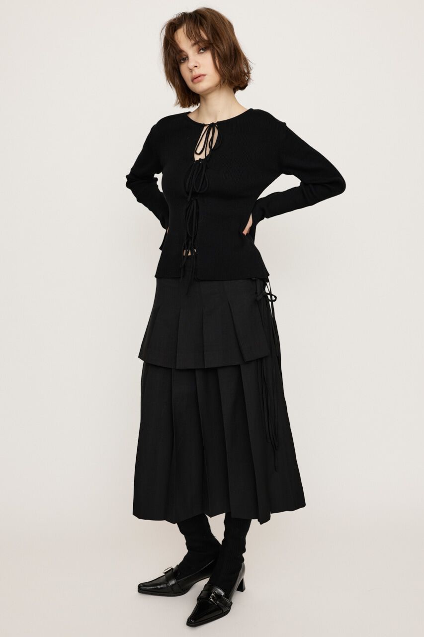 SLY「LAYERED PLEATS スカート」|スカート|BLK