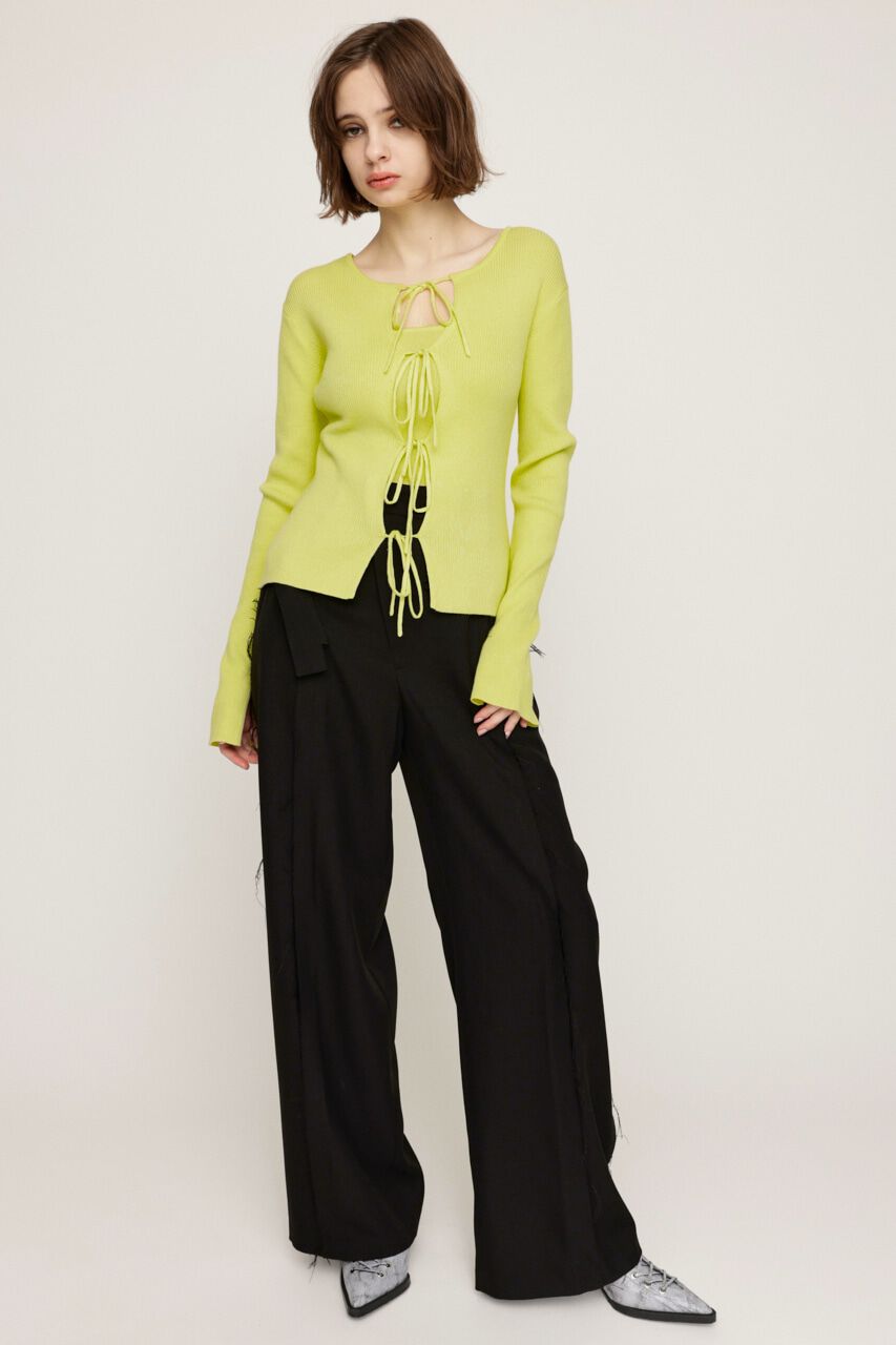 SLY「CUT OFF WAIST STRAIGHT パンツ」|その他|BLK