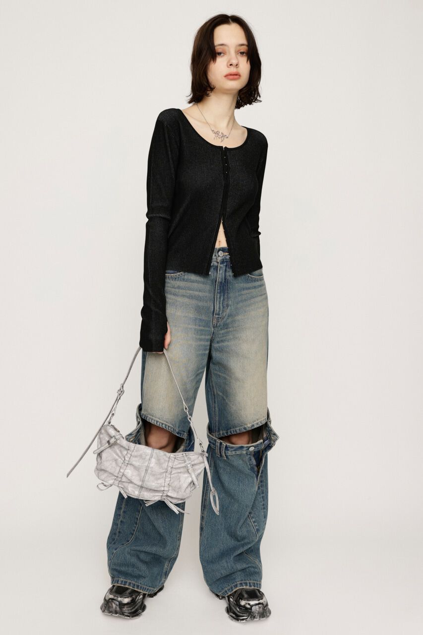 SLY「FRONT HOOK RIB トップス」|ニット・セーター|