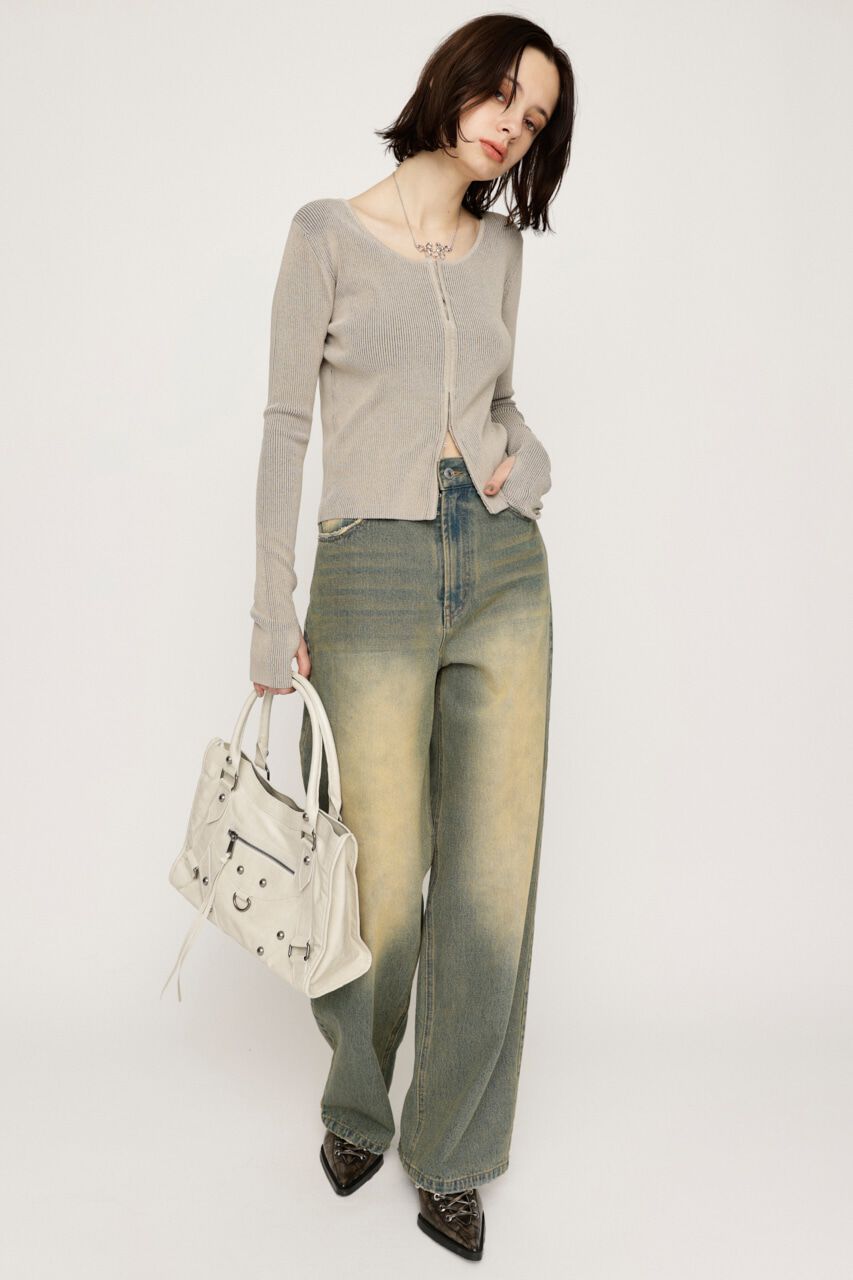 SLY「FRONT HOOK RIB トップス」|ニット・セーター|