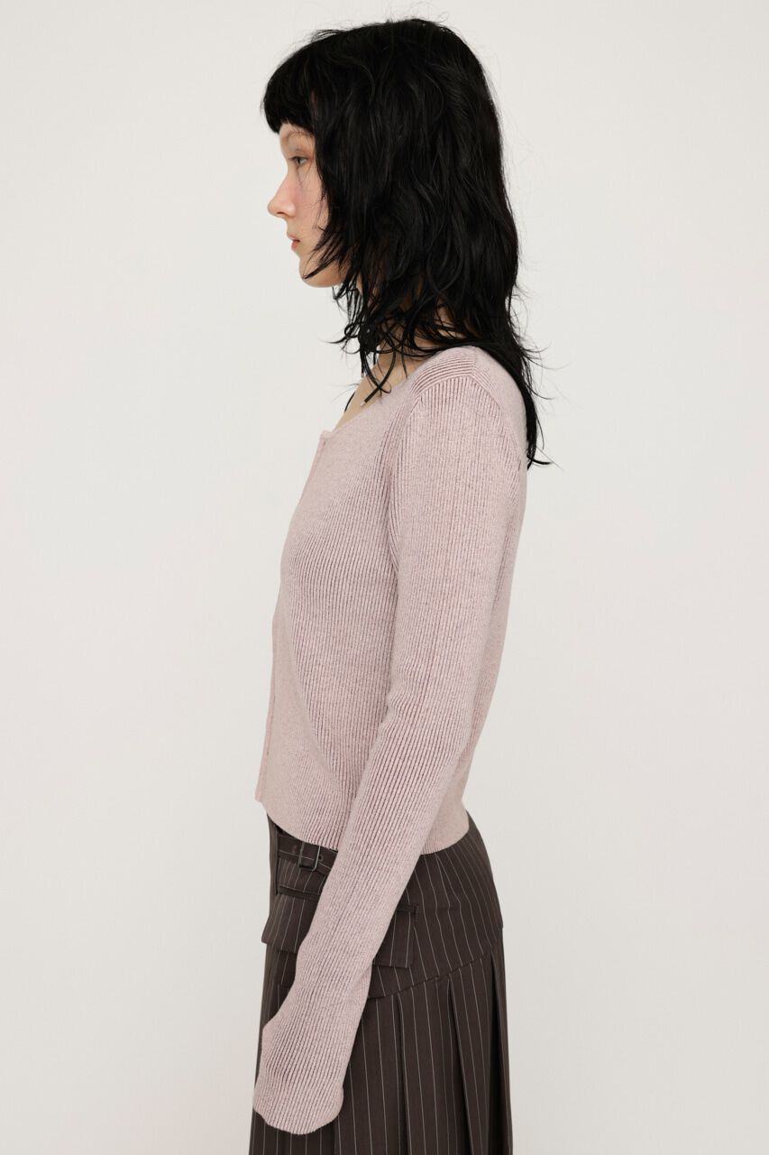SLY「FRONT HOOK RIB トップス」|ニット・セーター|