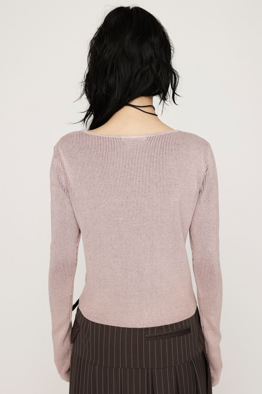 SLY「FRONT HOOK RIB トップス」|ニット・セーター|