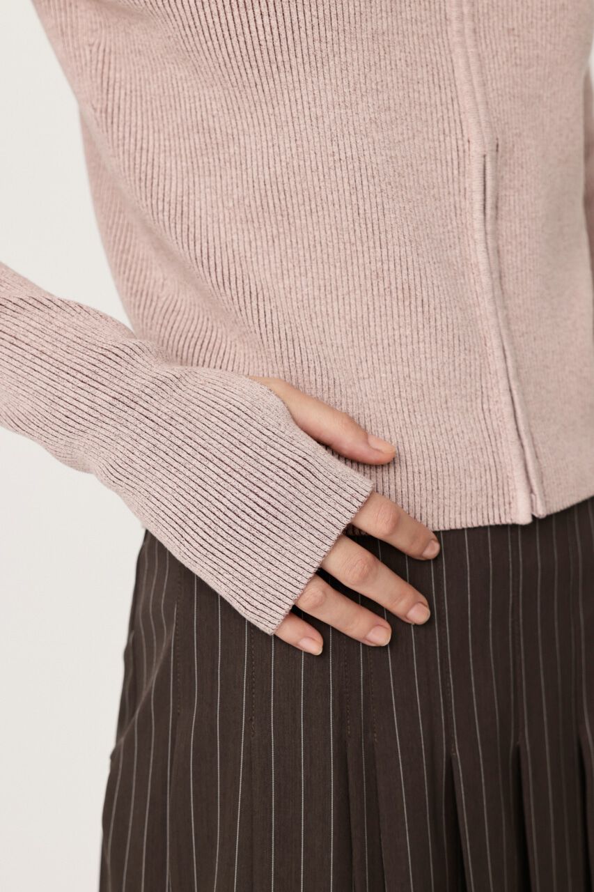 SLY「FRONT HOOK RIB トップス」|ニット・セーター|