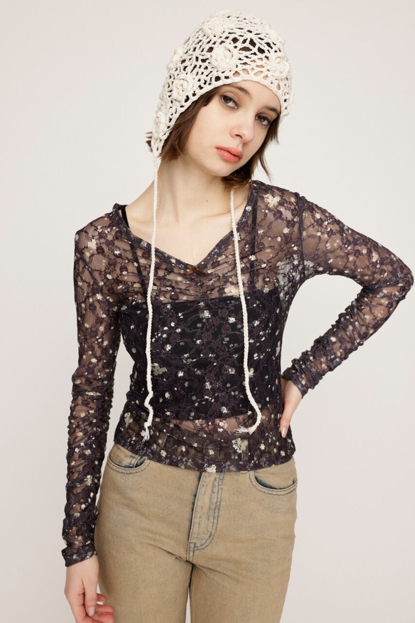 SLY「FLOWER LACE トップス」|Tシャツ・カットソー|