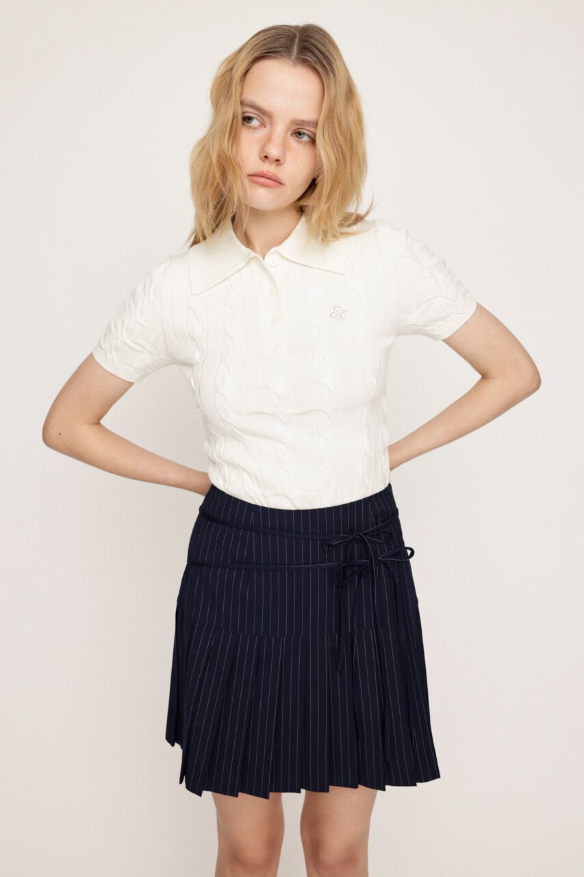 SLY「CABLE POLO KNIT トップス」|ニット・セーター|