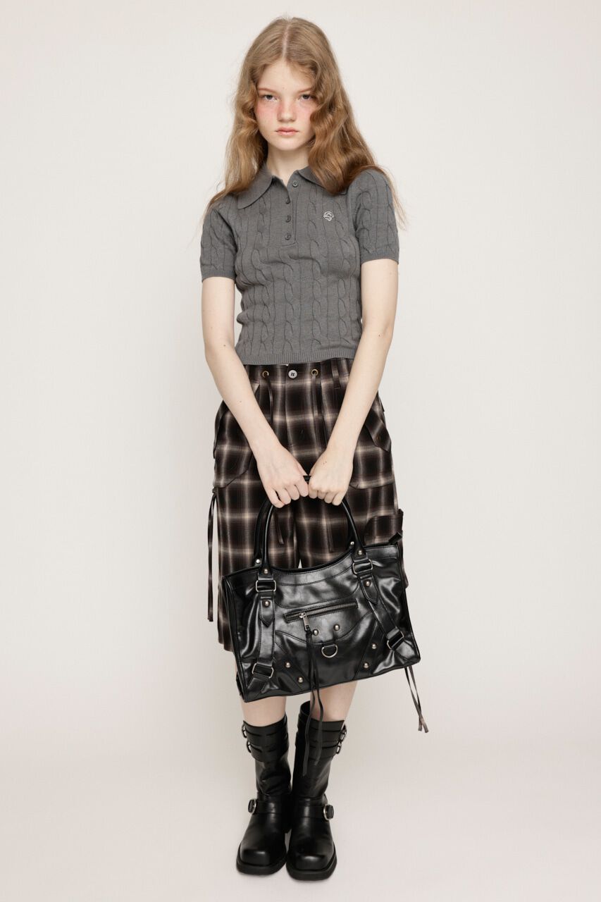 SLY「CABLE POLO KNIT トップス」|ニット・セーター|