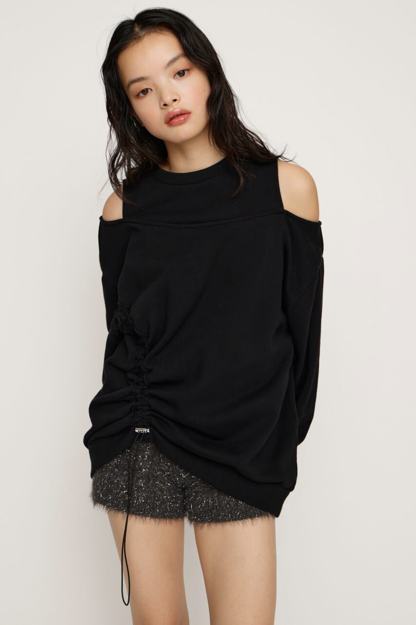 SLY「OPEN SHOULDER SW トップス」|パーカー|
