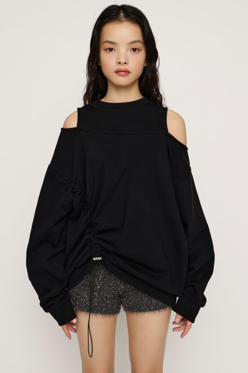 SLY「OPEN SHOULDER SW トップス」|パーカー|