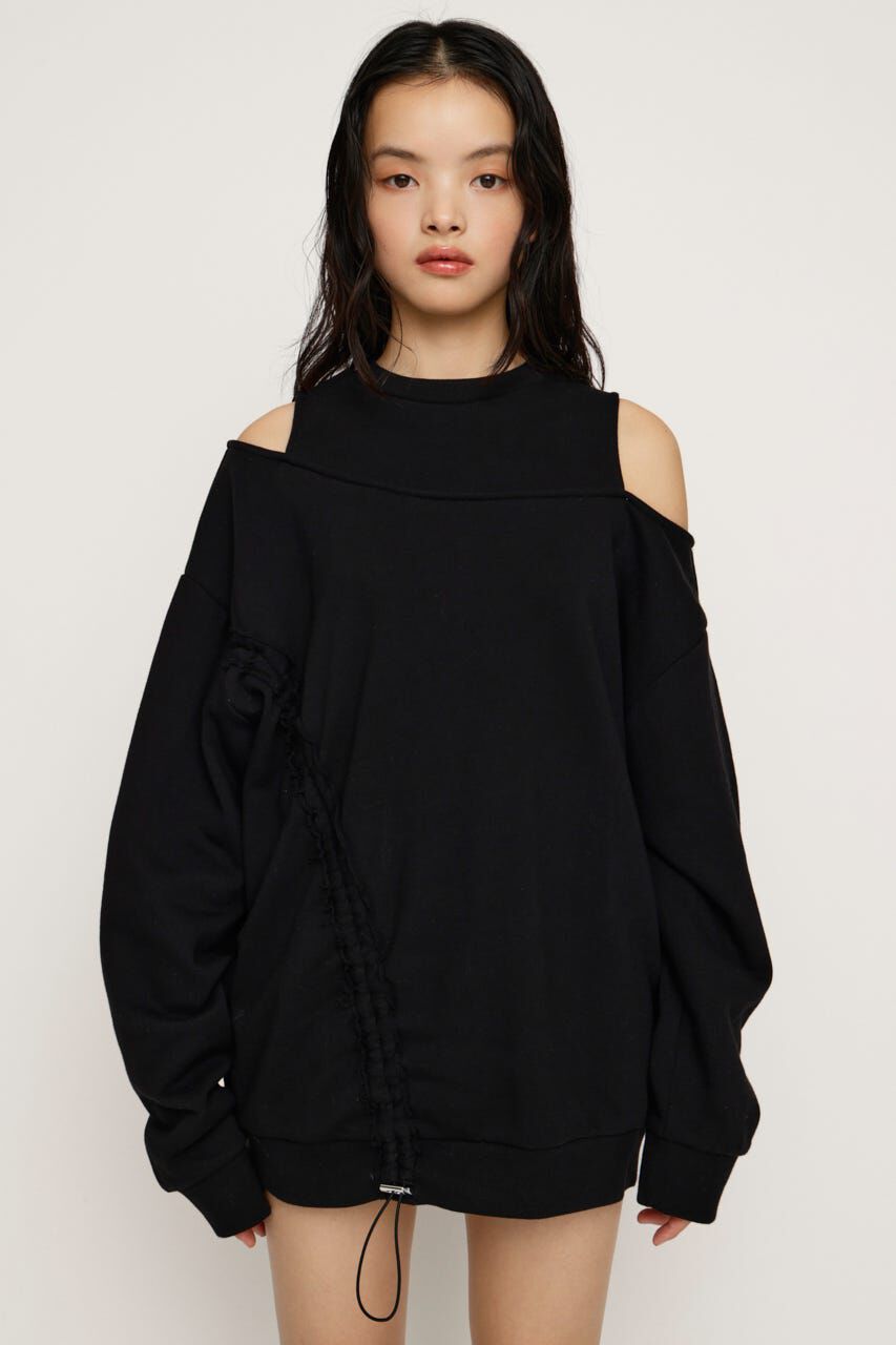 SLY「OPEN SHOULDER SW トップス」|パーカー|