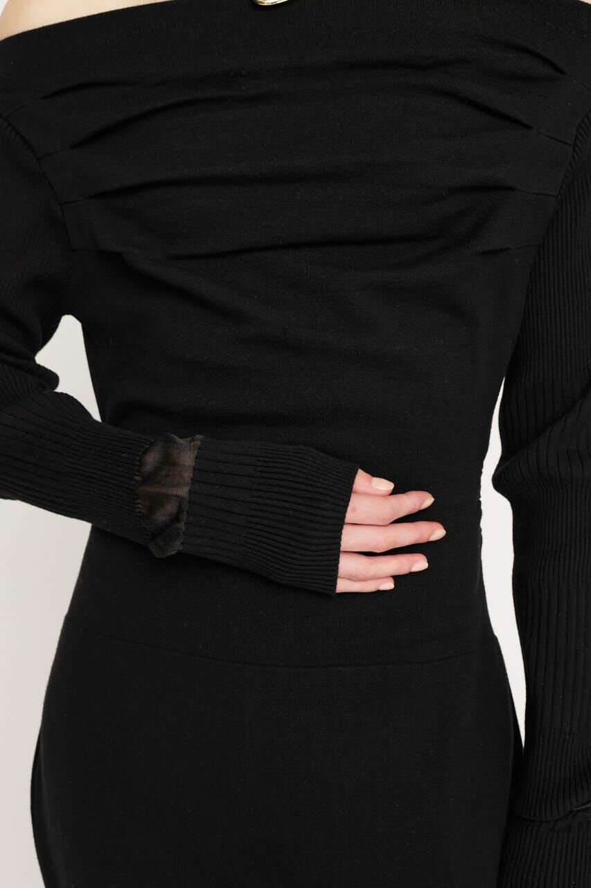 SLY「OFF SHOULDER KNIT ワンピース」|ワンピース|