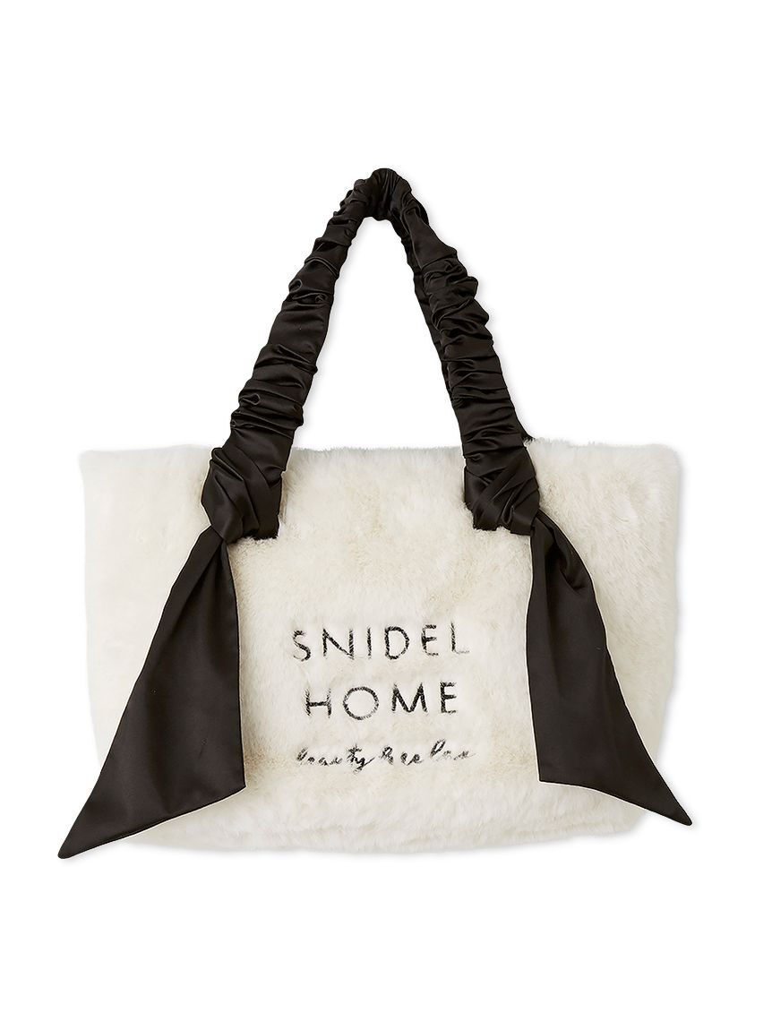 SNIDEL HOME「ファーバッグ」|ハンドバッグ|WHT