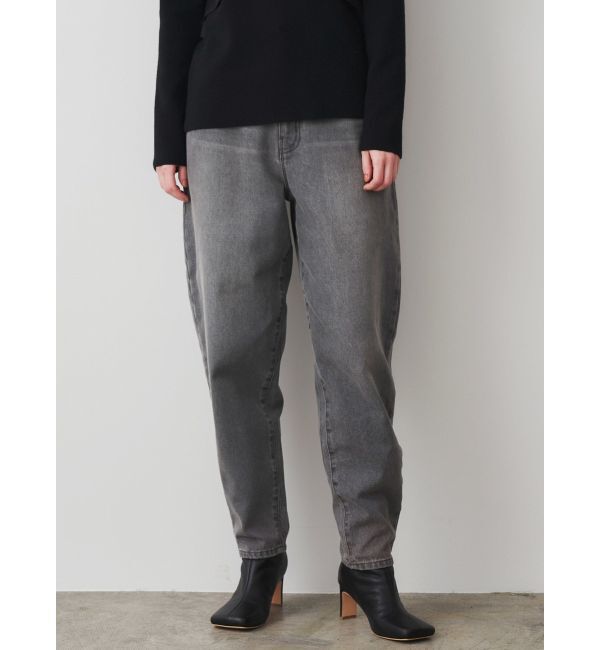 ELENDEEK「CURVE FORM DENIM PT」|デニム|グレー