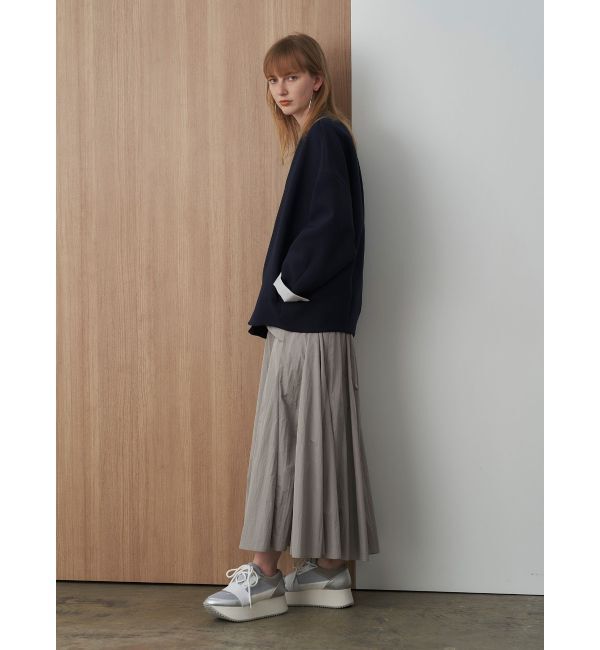 ELENDEEK「FORM SHORT CT」|ノーカラーコート|