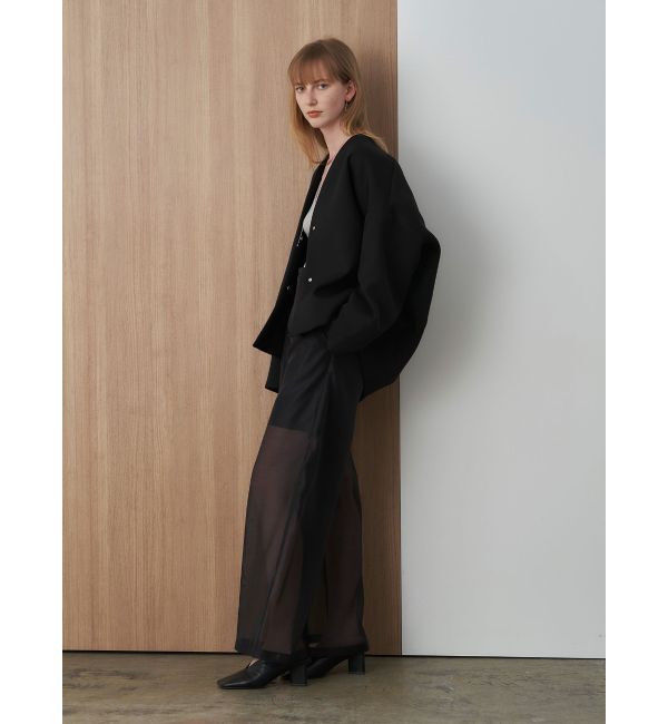 ELENDEEK「FORM SHORT CT」|ノーカラーコート|