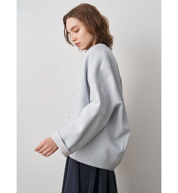 ELENDEEK「FORM SHORT CT」|ノーカラーコート|