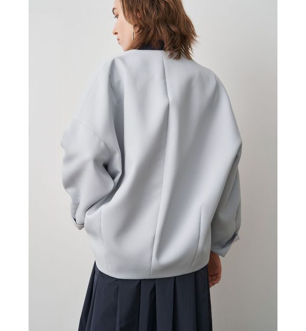 ELENDEEK「FORM SHORT CT」|ノーカラーコート|