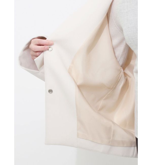 ELENDEEK「FORM SHORT CT」|ノーカラーコート|