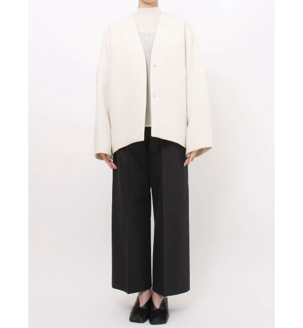 ELENDEEK「FORM SHORT CT」|ノーカラーコート|