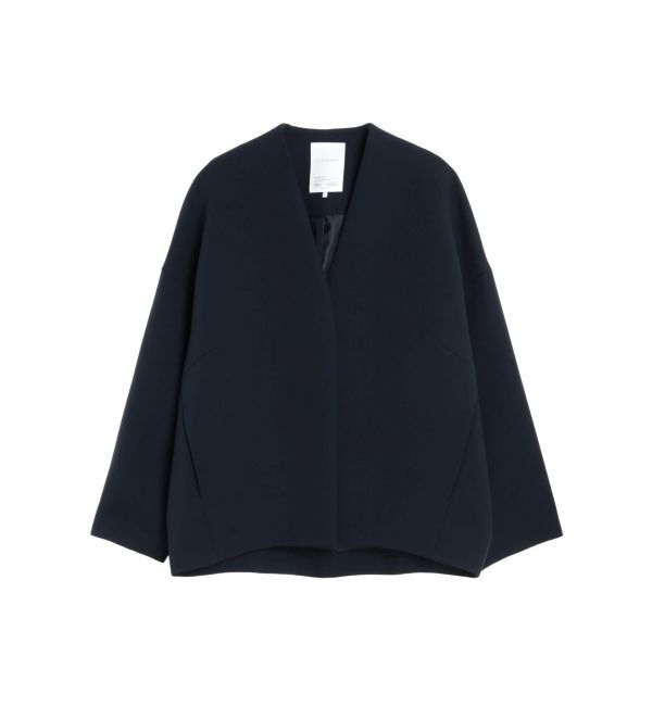 ELENDEEK「FORM SHORT CT」|ノーカラーコート|