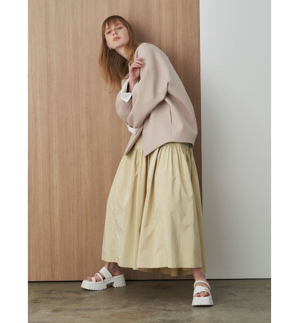 ELENDEEK「FORM SHORT CT」|ノーカラーコート|