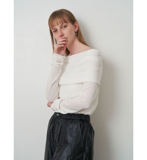 ELENDEEK「SHEER KNIT OFF SHOULDER」|ニット・セーター|
