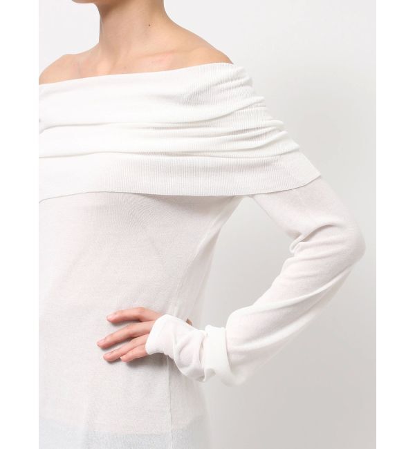 ELENDEEK「SHEER KNIT OFF SHOULDER」|ニット・セーター|