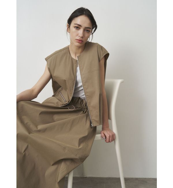 ELENDEEK「ZIP COCOON BL」|シャツ・ブラウス|カーキ