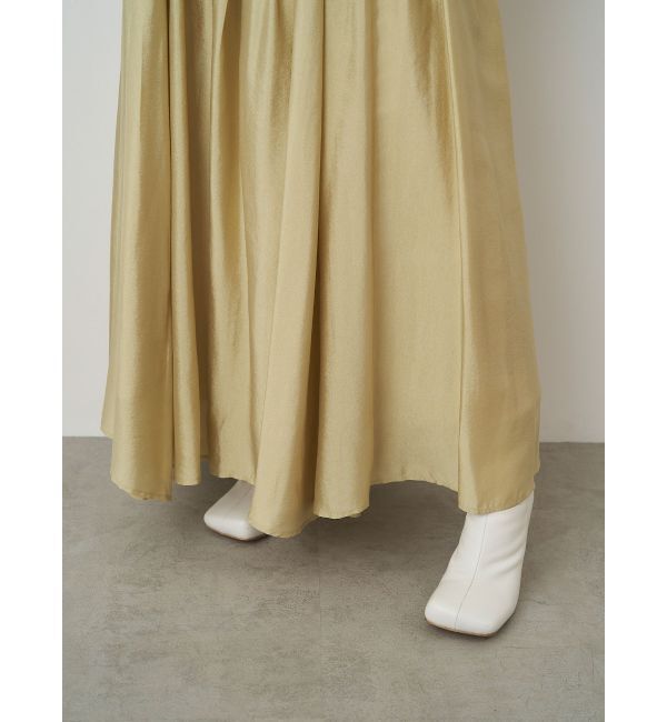 ELENDEEK「SHEER BLOCK FLARED SK」|スカート|