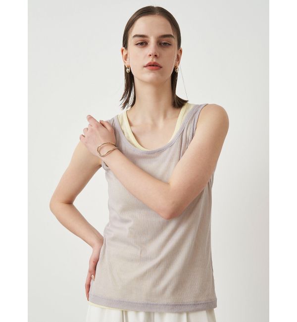 ELENDEEK「SHEER LAYERED TANK」|タンクトップ|