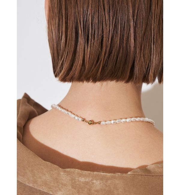 ELENDEEK「PEARL&CHAIN DOUBLE NECKLACE」|ネックレス|