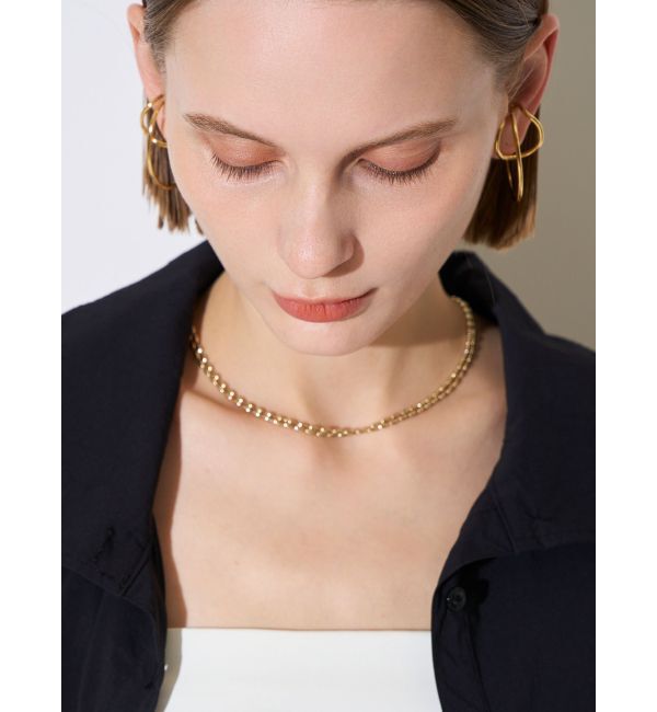 ELENDEEK「PEARL&CHAIN DOUBLE NECKLACE」|ネックレス|