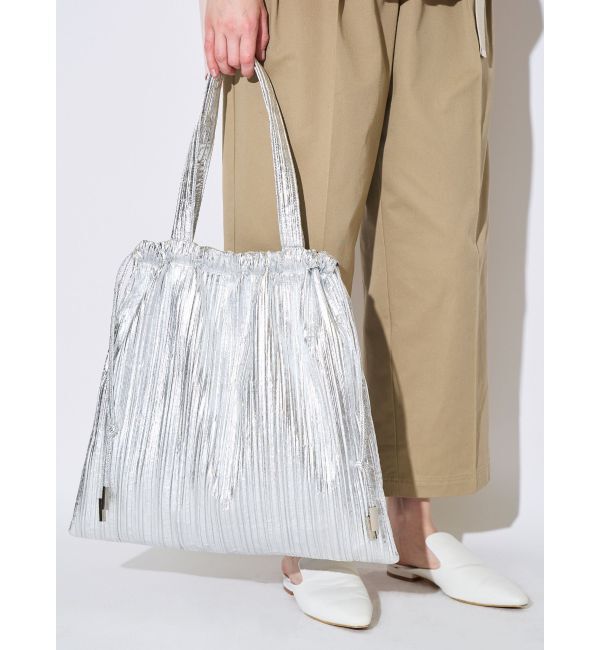 ELENDEEK「PLEATS TOTEBAG」|トートバッグ|シルバー