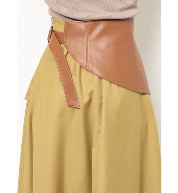 RESEXXY「合皮コルセット付フレアスカート」|スカート|