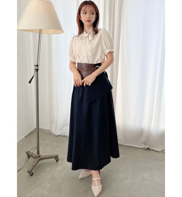 RESEXXY「合皮コルセット付フレアスカート」|スカート|