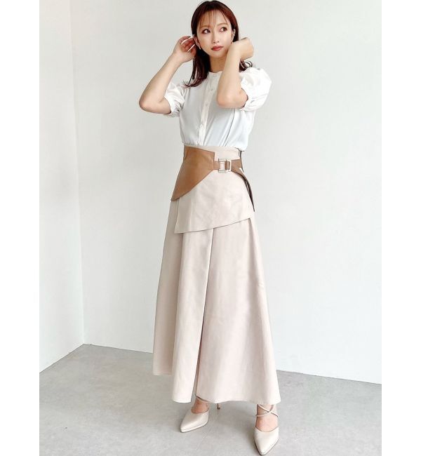 RESEXXY「合皮コルセット付フレアスカート」|スカート|