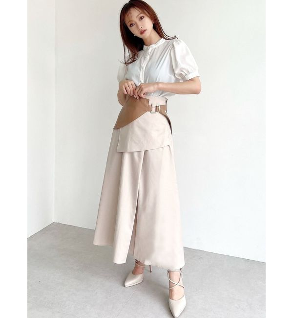 RESEXXY「合皮コルセット付フレアスカート」|スカート|