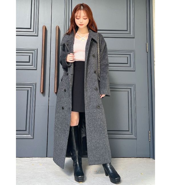RESEXXY「ステンカラーロングコート」|ステンカラーコート|
